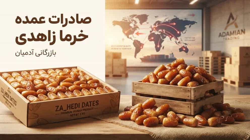 صادرات عمده خرما زاهدی با قیمت مناسب از بازرگانی آدمیان